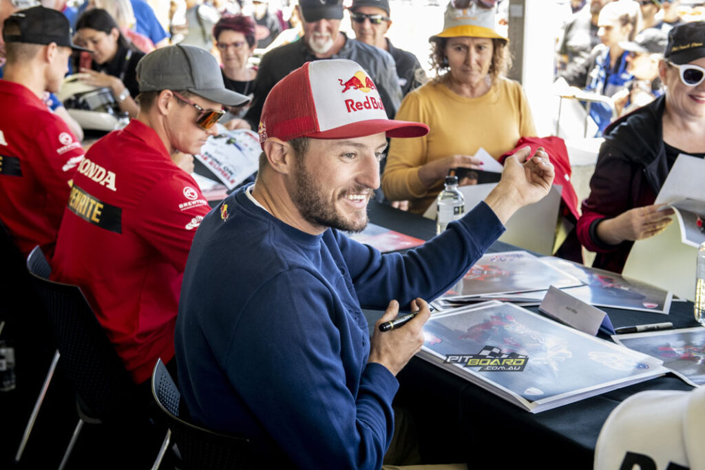 The Bend Motorsport Park, Adelaide, Australia. 4 December, 2021. Autograph signing session. Jack Miller Photo: Optikal