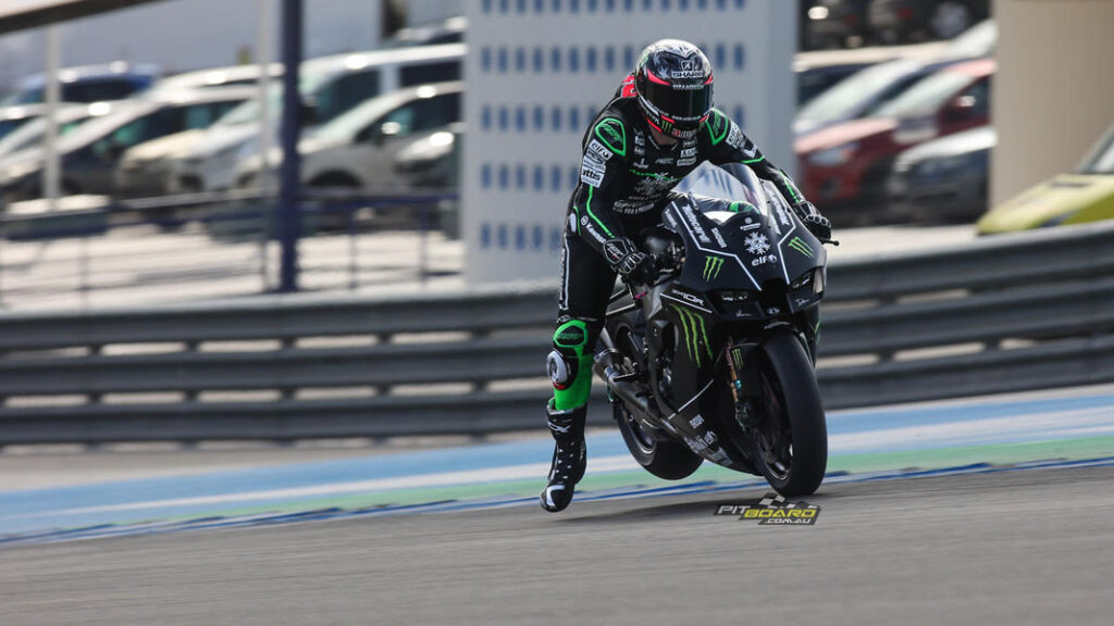 Alex Lowes (Kawasaki Racing Team WorldSBK) topped day one with Jonathan Rea sitting the day out -  ahead of rookie Spaniards Xavi Vierge (Team HRC) and teammate Iker Lecuona.