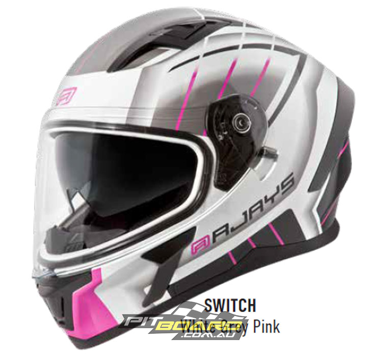 It’s the latest graphic, “Switch” in the new White/Grey/Pink colorway to round out the RJAYS Apex III range.