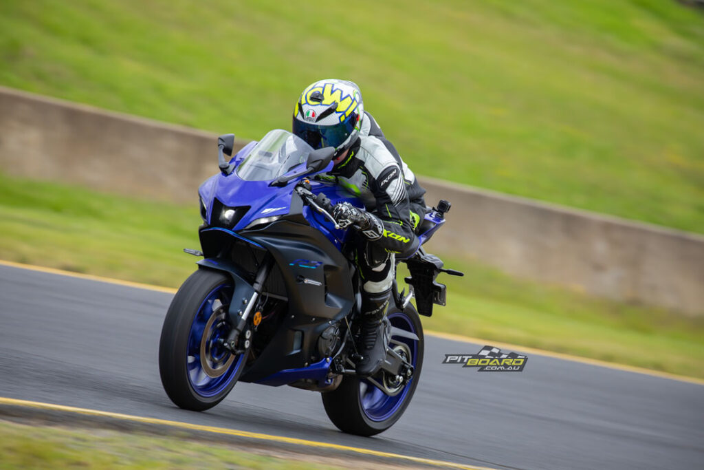 The R7 struggled with top speeds down the big SMSP straights, even with Zane in a full tucked position he could only manage a max of around 210km/h.