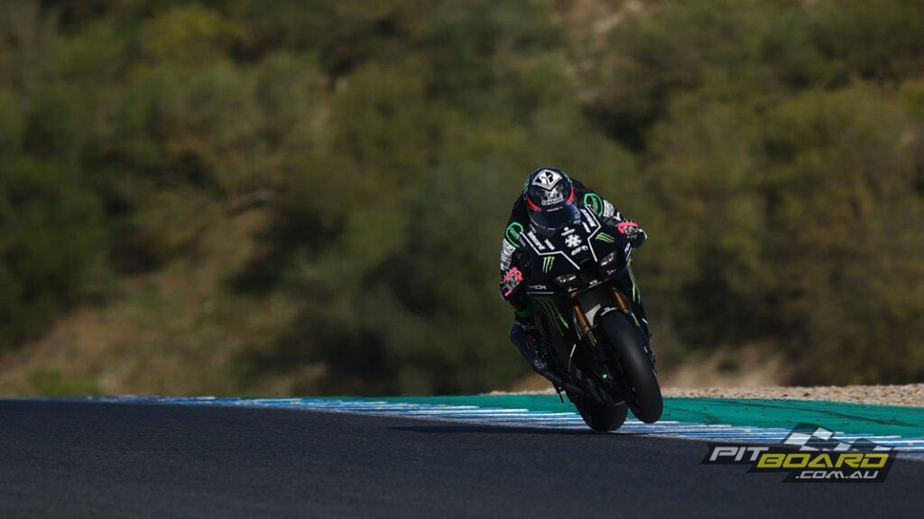 "Lowes had spent the firs day of action focusing on the front of his Kawasaki ZX-10RR machine before switching his attention to the rear on day two as he looked to focus on corner exit improvements."