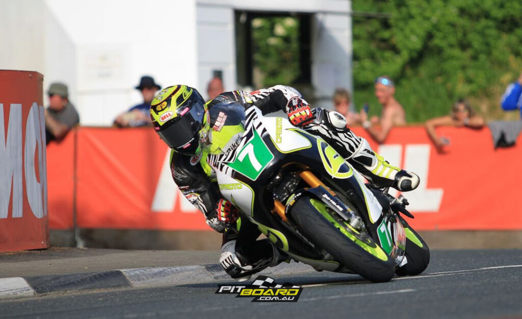 Gary Johnson finished fourth in the 2016 Lightweight TT on the gruelling 37.74 mile/60.74 km Isle of Man TT Mountain Course on the CFMoto 650NK-TT racer.