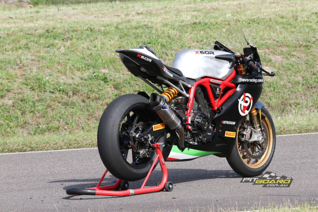 "One bike high on my bucket list to test has always been the Pierobon X60R, a super lightweight, compact, GP-style racer with a grunty Ducati Evo motor thrown in."