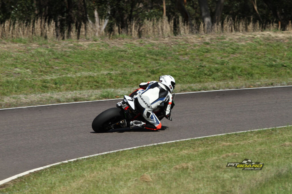 Fast corner entry on the X60R means it is a thrilling ride. The bike acts as if it's connected to a hidden rail.