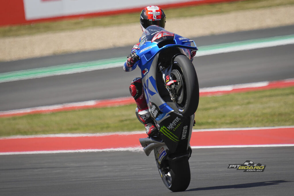 Bagnaia then took over in second before Joan Mir made it a Team Suzuki Ecstar 1-2 with four minutes left on Friday.