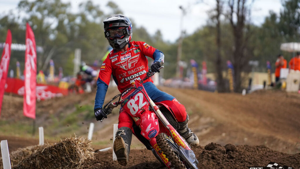 In the Championship, Williams extends his points lead with the Red plate, ahead of Alexanderson in 2nd and KTM Racing Australia’s Kayden Minear in 3rd. 
