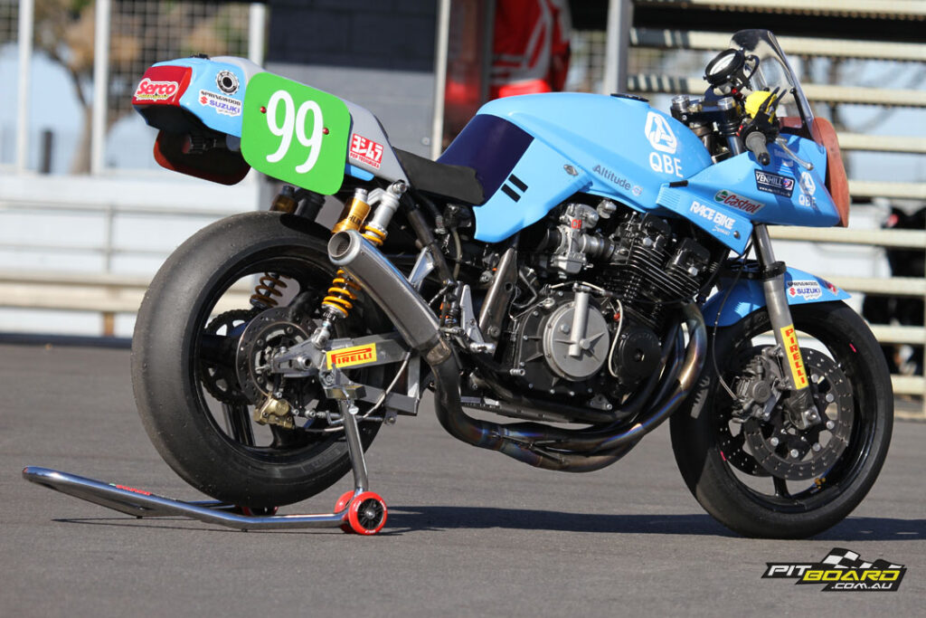 "A chance to ride the TBR D&D QBE Suzuki Katana that Steve Martin has made so famous at the Phillip Island Classic a few years ago, along with the Giles and Roberts Katanas, was a blast."