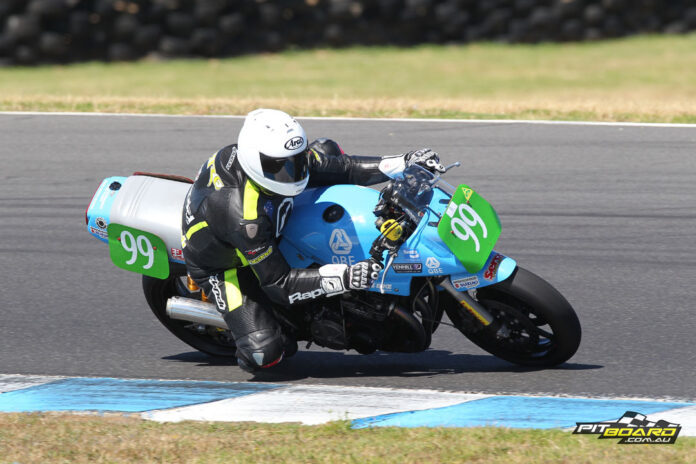 "The steering is quick, ultra quick in initial turn, but a bit of muscle is required to get the bike over on its side for the run through the apex."