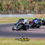 Allerton was on a mission from tenth on the grid (after a track limits penalty). In his 100th ASBK race he was on fire!