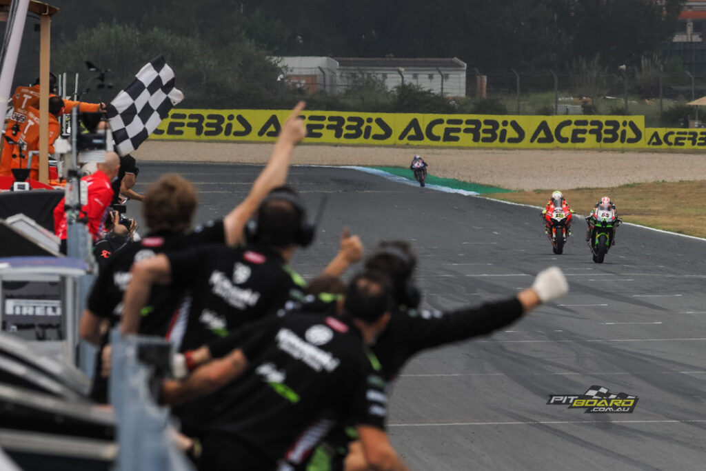 All three races at Estoril decided on the final lap as an epic weekend of action concludes with a second Rea victory.