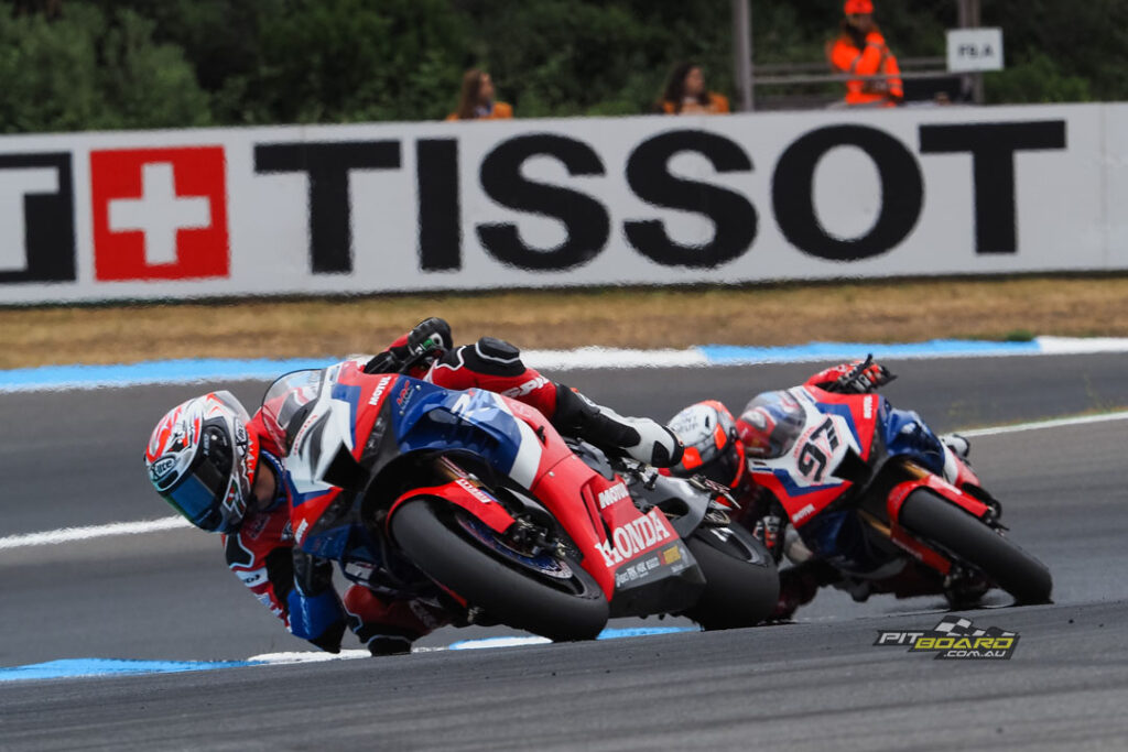 Vierge overtook Lecuona in the closing stages of the 21-lap race to claim his first top five result in WorldSBK, finishing just a tenth ahead of his teammate.