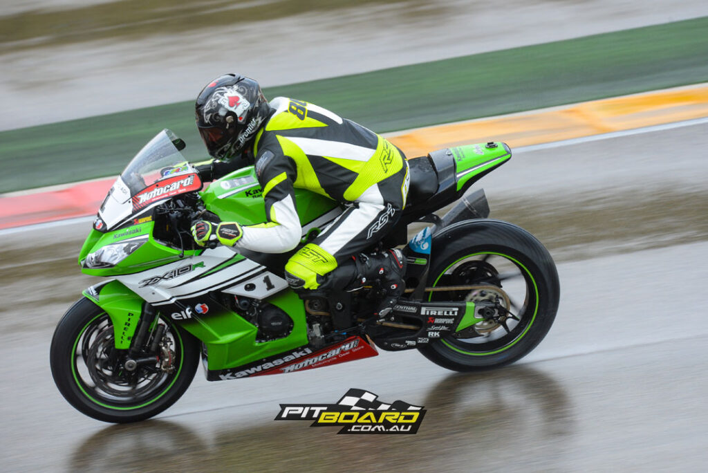 Even when you're freezing cold and wet you have to push through to enjoy the ride on a WorldSBK championship winning machine...