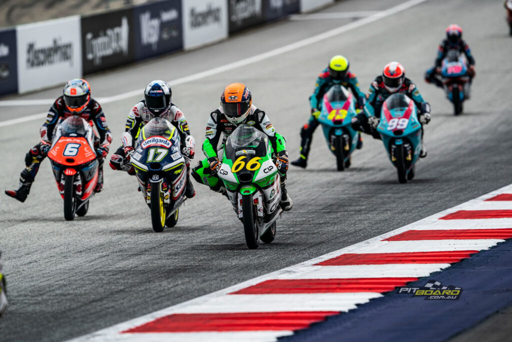 Having been forced to sit out for roughly six weeks due to injury, Kelso finally made his Moto3 comeback in Austria. Photo: Joel Kelso Racing.