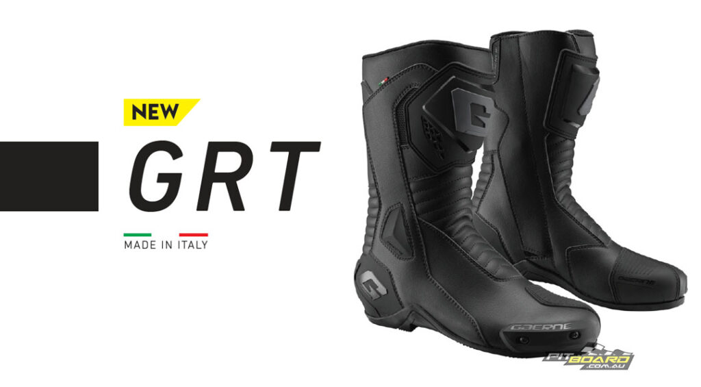 GRT is a new racing boot from Gaerne suitable for sporty riding! The upper is made in micro-fiber, while the inside is fully lined with a breathable Airmesh.
