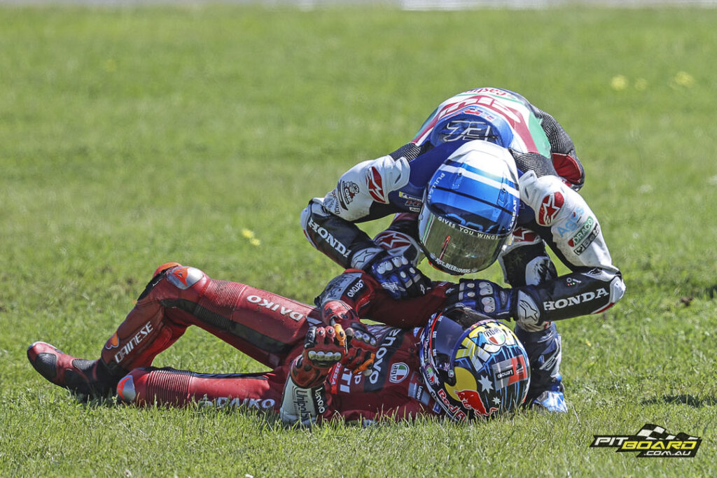 The Australian round wasn't to be for Miller, who was cruelly taken out by an overzealous Alex Marquez following a good start that saw him mixing it with the frontrunners.