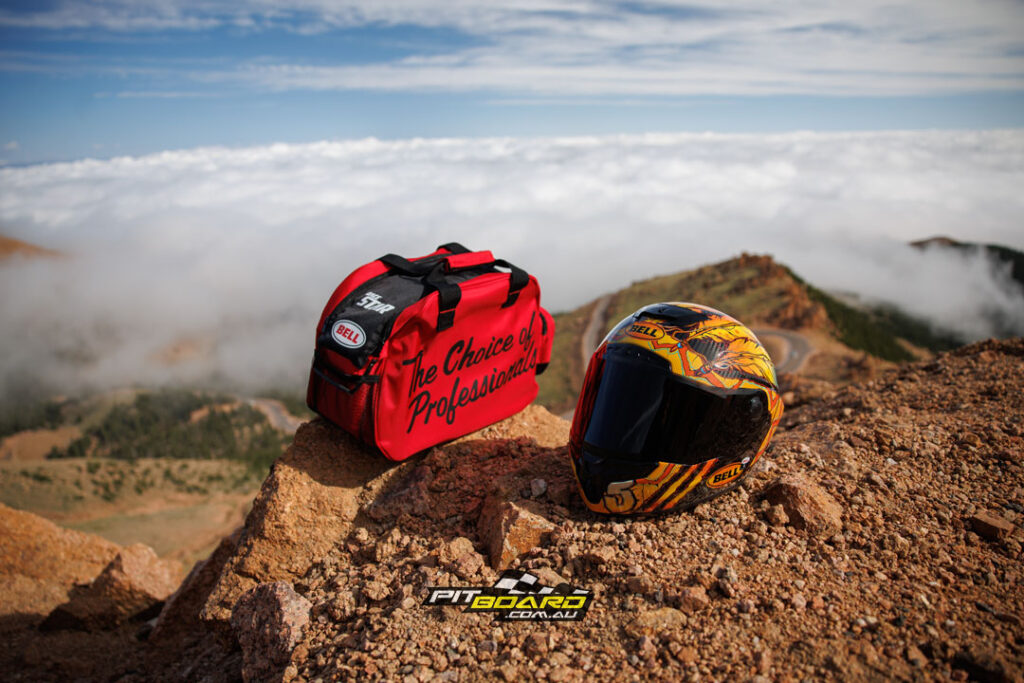 To commemorate Carlin Dunne's legacy Bell have released a limited edition Race Star Flex DLX lid styled after his vibrant helmet design.