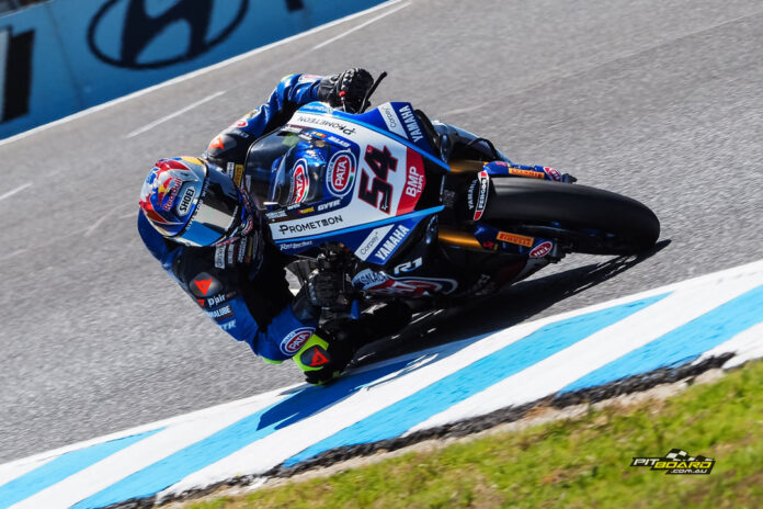 Toprak Razgatlioglu was fastest on the opening day of testing ahead of Alvaro Bautista and Michael Ruben Rinaldi.