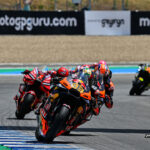 It was a KTM one-two once again, but Martin soon got back past Aleix Espargaro to start bothering Miller again.