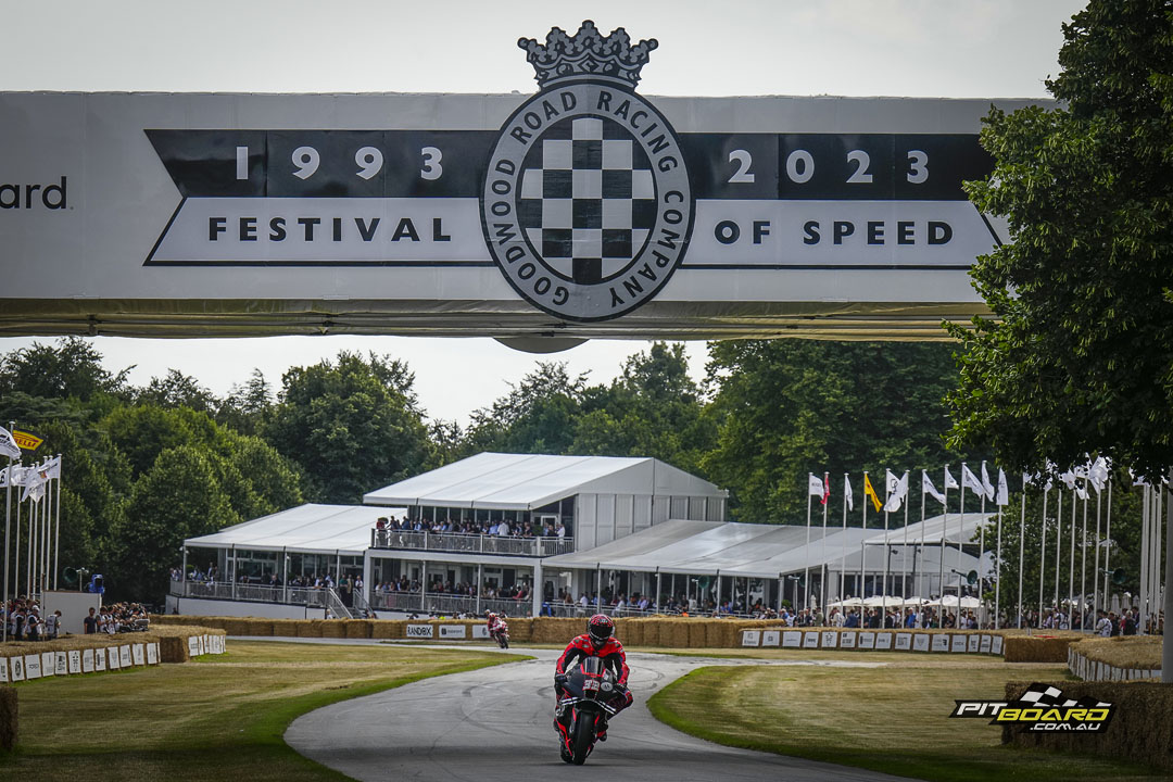 Aprilia MotoGP Team Tackle Goodwood FOS Motorcycle Racing, Training