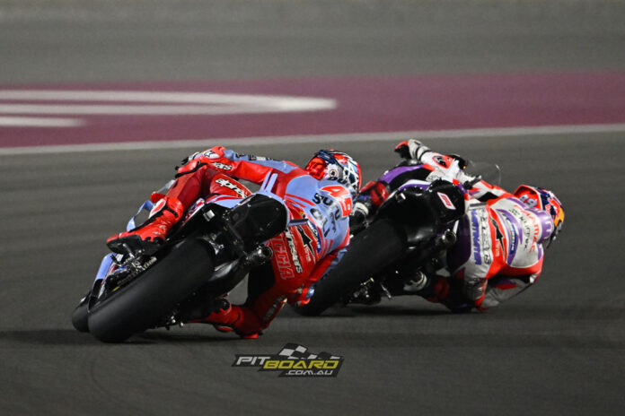 The leading duo were locked together at the start of the final lap, with Diggia shadowing Martin’s every move.